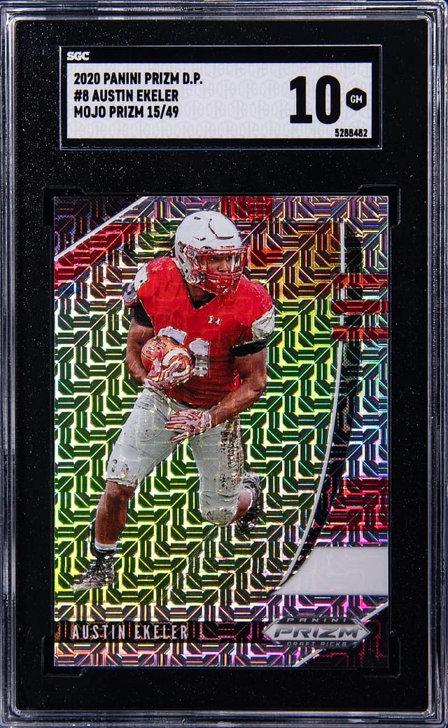 2020 Panini Prizm Draft Picks Austin Ekeler Mojo Prizm #8 card image