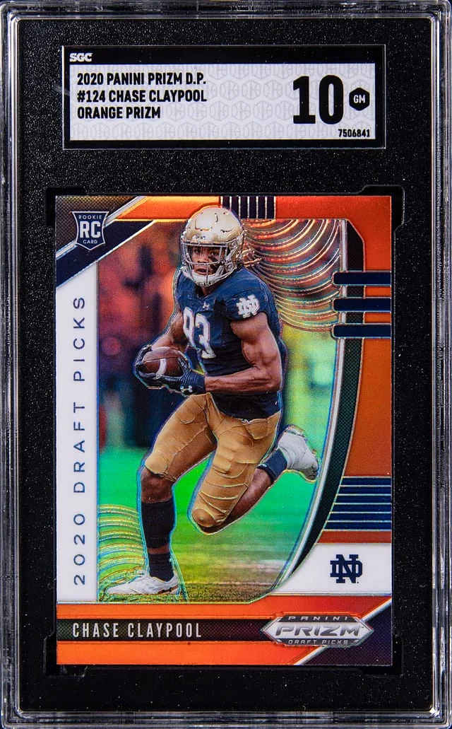2020 Panini Prizm Draft Picks Chase Claypool Orange Prizm #124 card image
