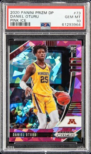 2020 Panini Prizm Draft Picks Daniel Oturu Pink Ice #73 card image