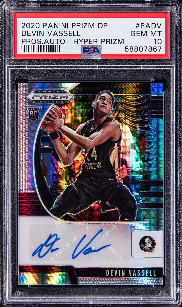 2020 Panini Prizm Draft Picks Devin Vassell Prospect Autographs Hyper Prizm #PADV card image