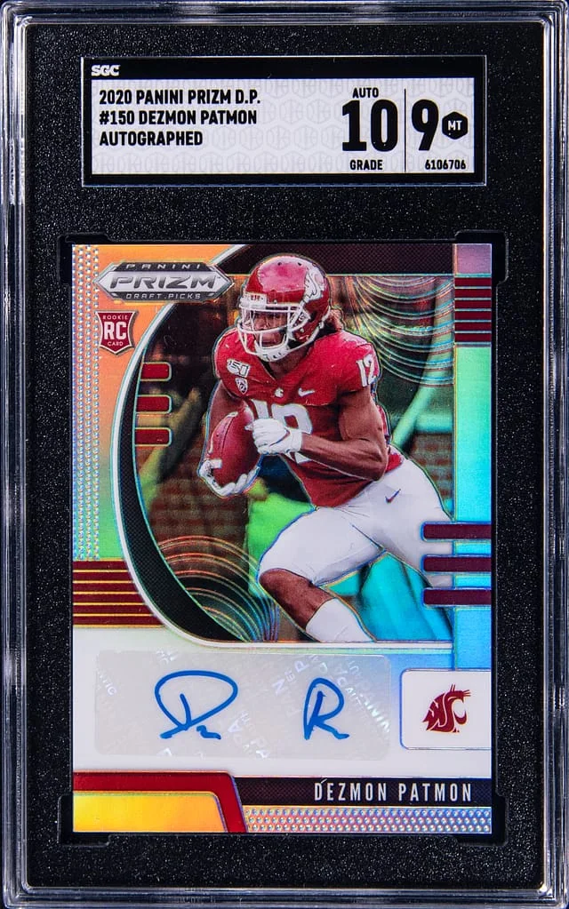 2020 Panini Prizm Draft Picks Dezmon Patmon Autographed #150 card image