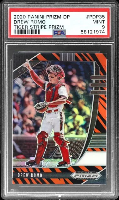 2020 Panini Prizm Draft Picks Drew Romo Tiger Stripe Prizm #PDP35 card image