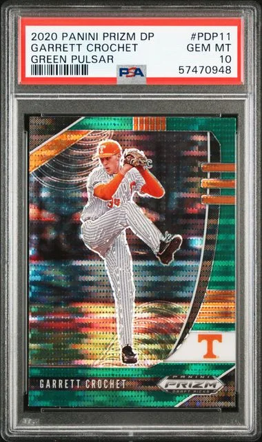 2020 Panini Prizm Draft Picks Garrett Crochet Blue Wave #Pdp11 card image