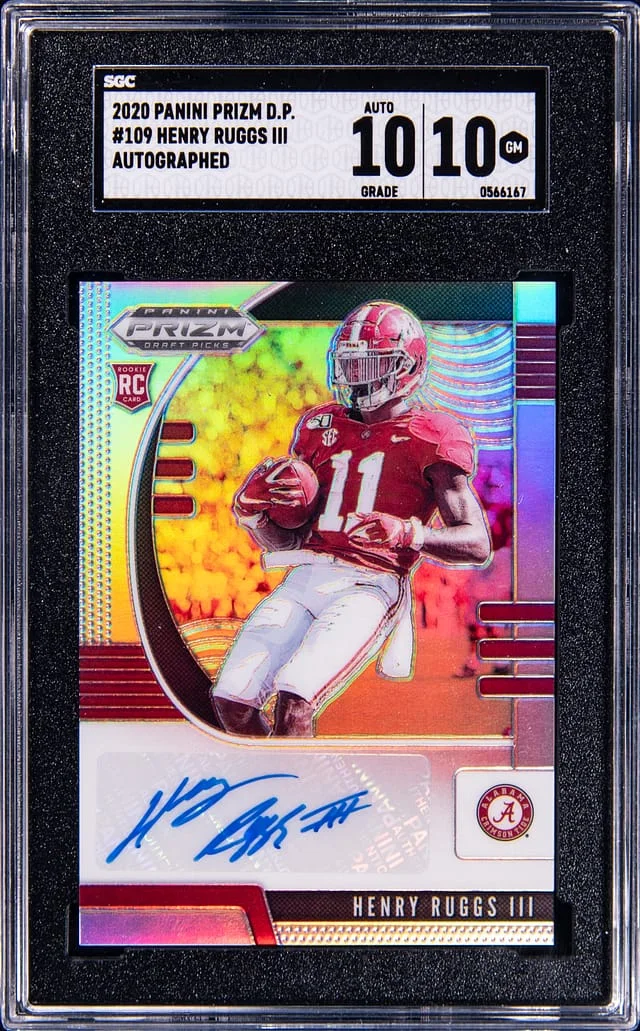 2020 Panini Prizm Draft Picks Henry Ruggs III Autographed #109 card image