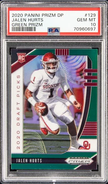 2020 Panini Prizm Draft Picks Jalen Hurts Silver Prizm #129 card image