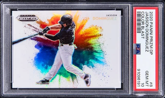 2020 Panini Prizm Draft Picks Jasson Dominguez Color Blast #8 card image