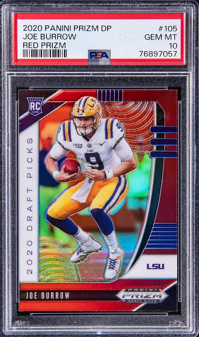 2020 Panini Prizm Draft Picks Joe Burrow Silver Prizm #105 card image