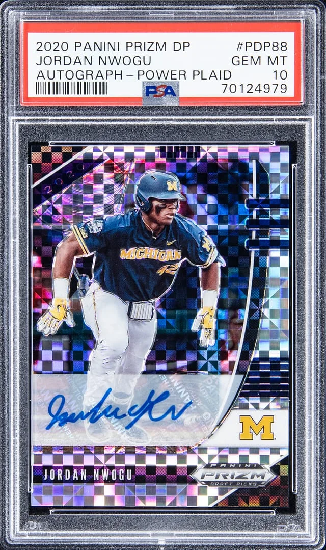 2020 Panini Prizm Draft Picks Jordan Nwogu Autograph Power Plaid #PDP88 card image