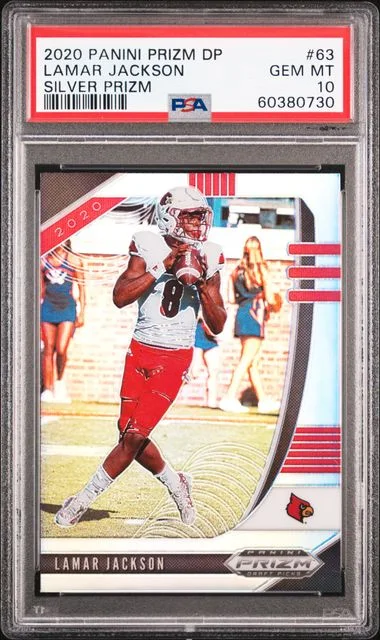 2020 Panini Prizm Draft Picks Lamar Jackson #63 card image