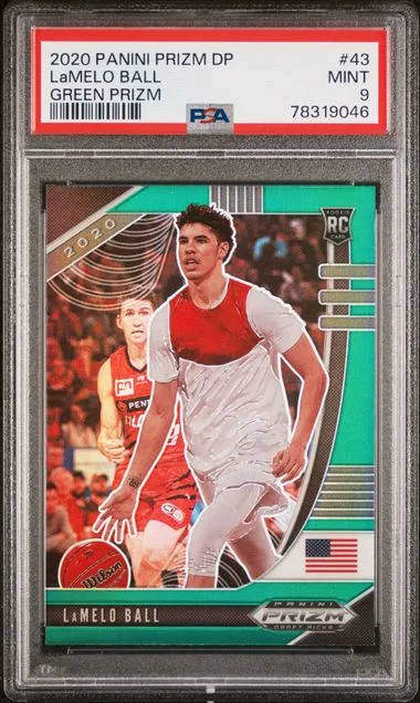 2020 Panini Prizm Draft Picks Lamelo Ball Green Prizm #43 card image