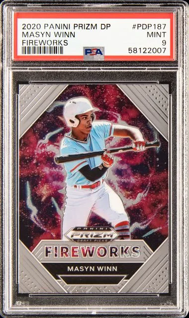 2020 Panini Prizm Draft Picks Masyn Winn Fireworks #Pdp187 card image