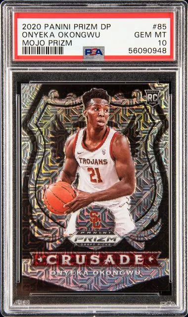 2020 Panini Prizm Draft Picks Onyeka Okongwu Mojo Prizm #85 card image