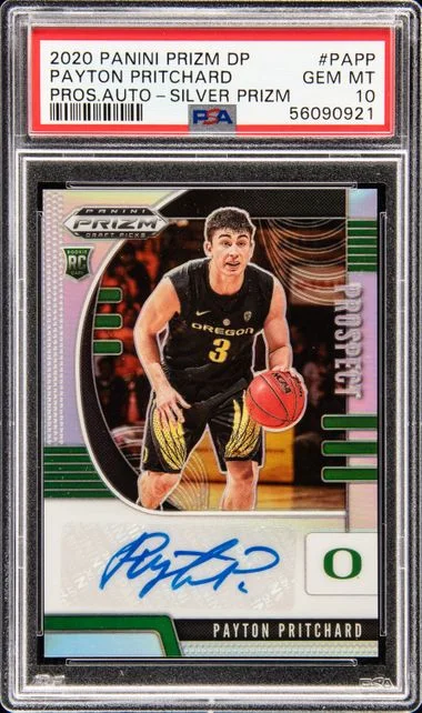 2020 Panini Prizm Draft Picks Prospect Autographs Silver Prizm Papp Payton Pritchard #no-number card image