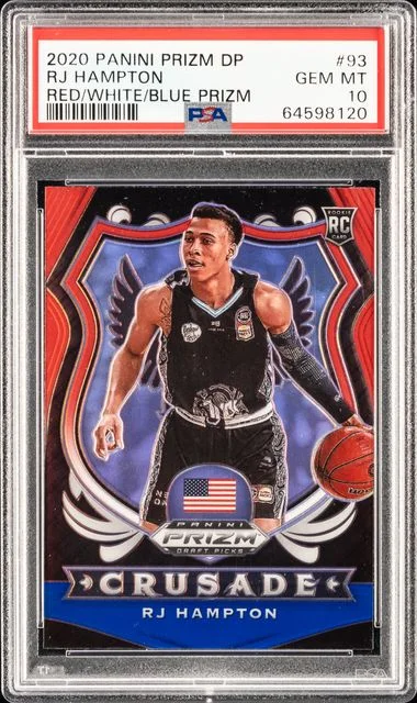 2020 Panini Prizm Draft Picks Rj Hampton Red/White/Blue Prizm #93 card image
