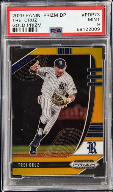 2020 Panini Prizm Draft Picks Trei Cruz Gold Prizm #PDP73 card image