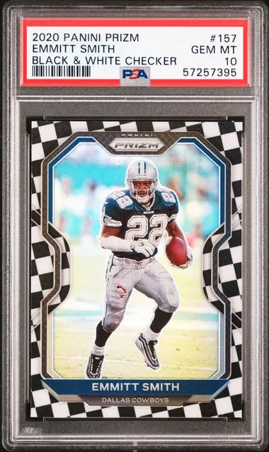 2020 Panini Prizm Emmitt Smith Black & White Checker #157 card image