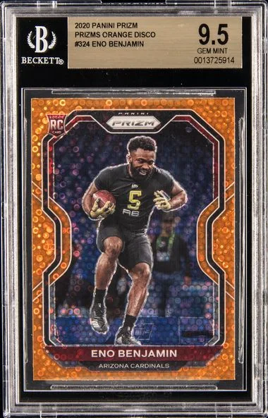 2020 Panini Prizm Eno Benjamin Orange Disco #324 card image