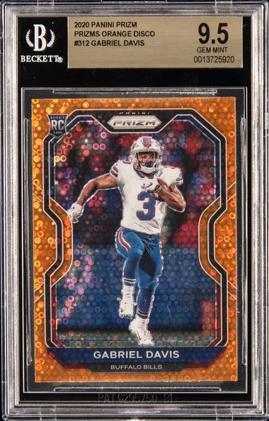 2020 Panini Prizm Gabriel Davis Orange Disco #312 card image