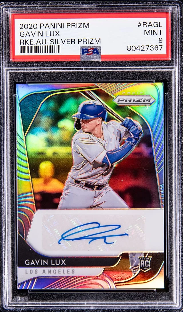 2020 Panini Prizm Gavin Lux Autograph Silver Prizm #RA-GL card image