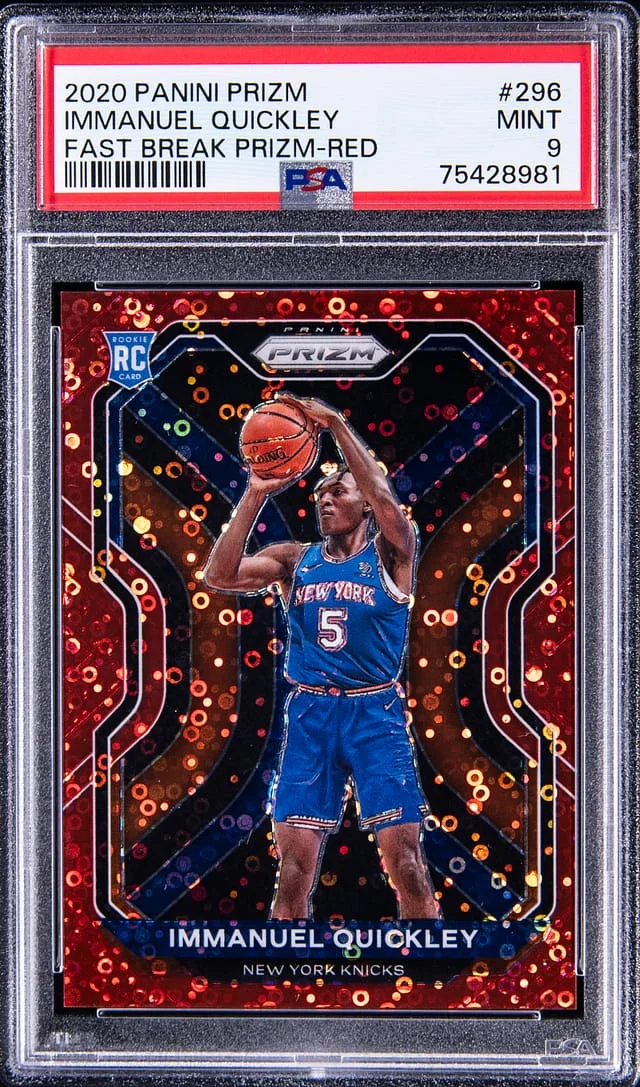 2020 Panini Prizm Immanuel Quickley Fast Break Prizm-Red #296 card image