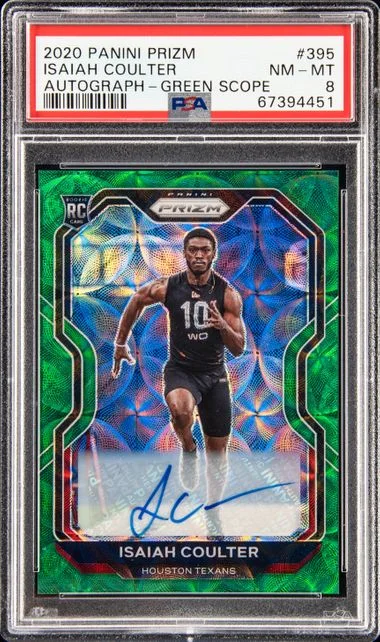 2020 Panini Prizm Isaiah Coulter Autograph-Green Scope #395 card image