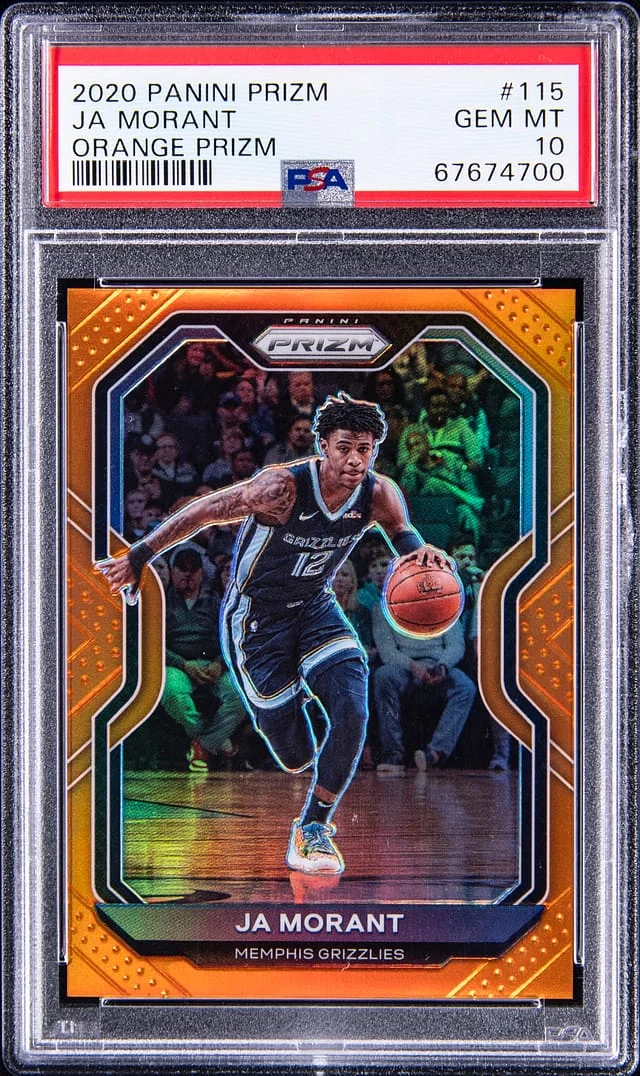2020 Panini Prizm Ja Morant Orange Prizm #115 card image