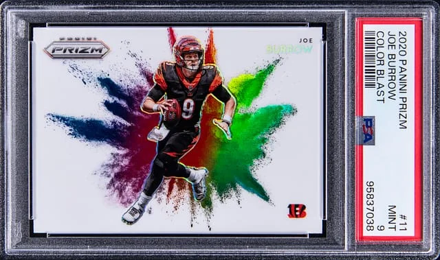 2020 Panini Prizm Joe Burrow Color Blast #11 card image
