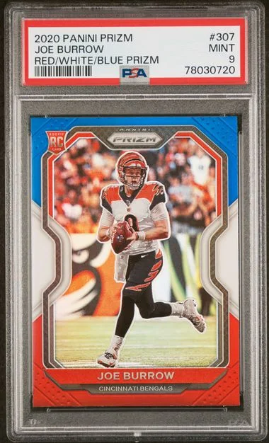 2020 Panini Prizm Joe Burrow Orange Ice #307 card image