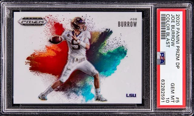 2020 Panini Prizm Joe Burrow Color Blast #5 card image