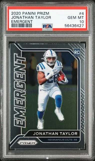 2020 Panini Prizm Jonathan Taylor Emergent #4 card image