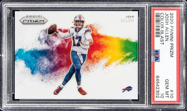 2020 Panini Prizm Josh Allen Color Blast #10 card image