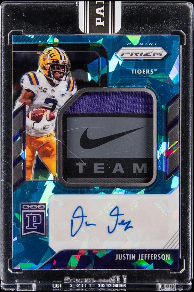 2020 Panini Prizm Justin Jefferson Blockchain Patch Autograph #BPA-JU card image