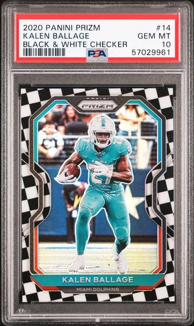 2020 Panini Prizm Kalen Ballage Black & White Checker #14 card image