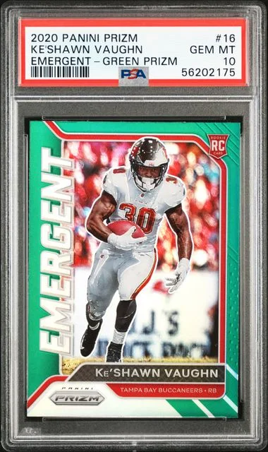 2020 Panini Prizm Ke'Shawn Vaughn Emergent #16 card image