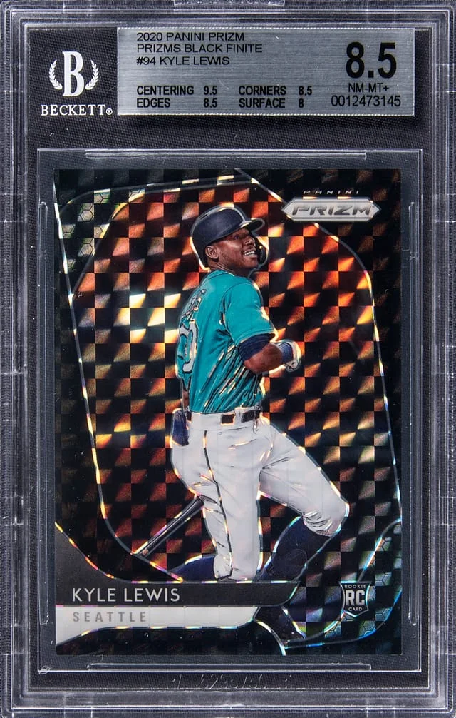 2020 Panini Prizm Kyle Lewis Black Finite Prizm #94 card image