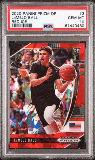 2020 Panini Prizm LaMelo Ball Red/White/Blue Prizm #3 card image