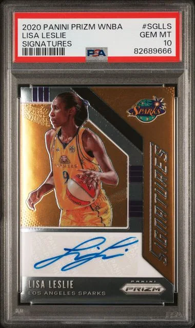 2020 Panini Prizm Lisa Leslie WNBA Signatures #SGLLS card image