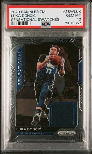 2020 Panini Prizm Luka Doncic Sensational Swatches #SSWLUK card image