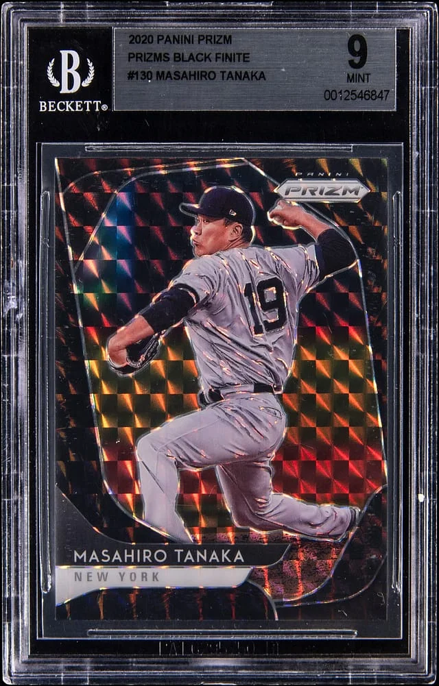 2020 Panini Prizm Masahiro Tanaka Black Finite #130 card image