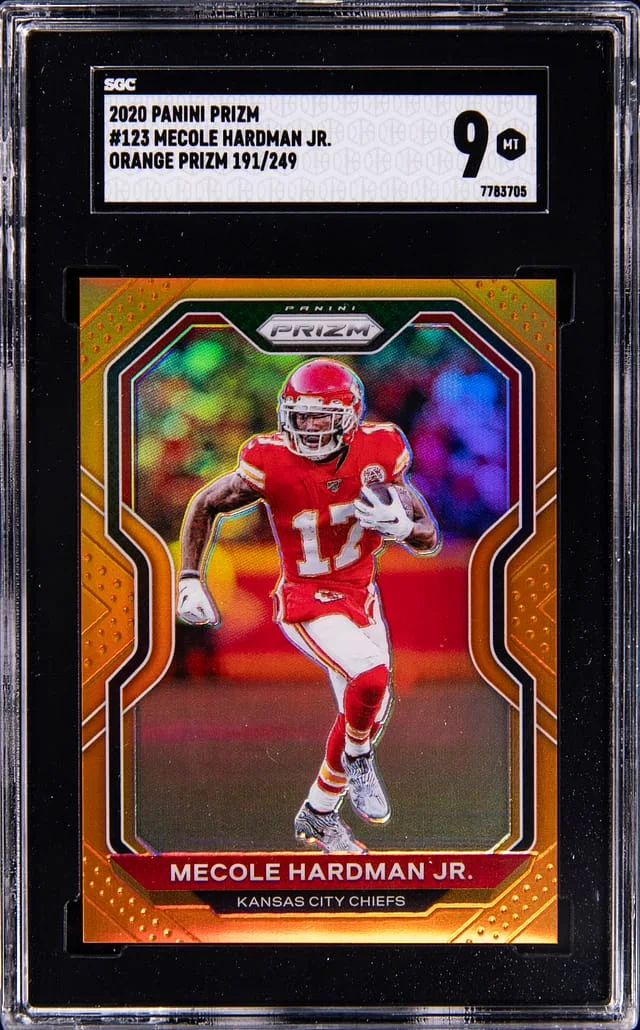 2020 Panini Prizm Mecole Hardman Jr. Orange Prizm #123 card image