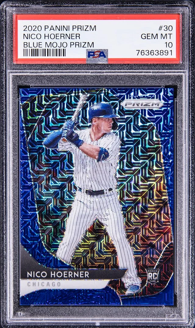 2020 Panini Prizm Nico Hoerner Blue Mojo Prizm #30 card image
