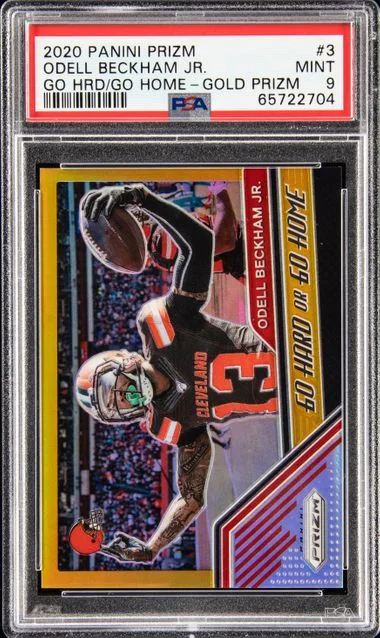 2020 Panini Prizm Odell Beckham Jr. Go Hard Or Go Home Gold Prizm #3 card image