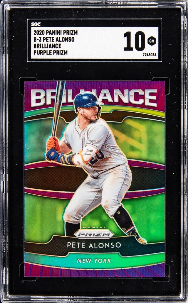 2020 Panini Prizm Pete Alonso Brilliance Purple Prizm #B-3 card image