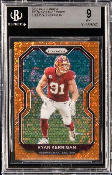2020 Panini Prizm Ryan Kerrigan Orange Disco #182 card image