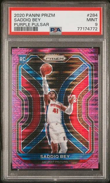 2020 Panini Prizm Saddiq Bey Purple Pulsar #284 card image