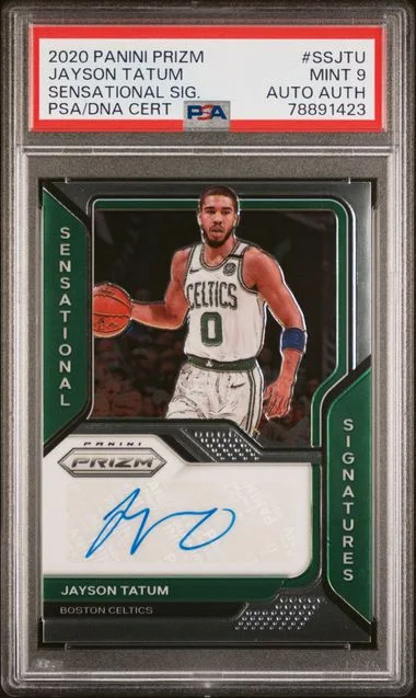 2020 Panini Prizm Sensational Signatures Ssjtu Jayson Tatum #no-number card image