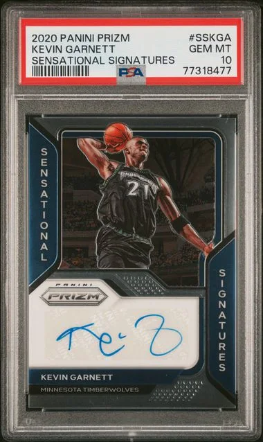 2020 Panini Prizm Sensational Signatures Sskga Kevin Garnett #no-number card image