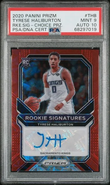 2020 Panini Prizm Signatures Choice Prizm Thb Tyrese Haliburton #no-number card image