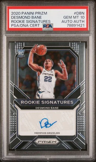 2020 Panini Prizm Signatures Dbn Desmond Bane #no-number card image