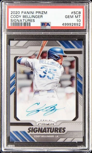 2020 Panini Prizm Signatures Scb Cody Bellinger #no-number card image